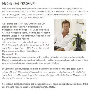 Dr. Duncan Carmichael formulator of BoxCar